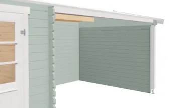 Lasita Maja Seitenwand für Gartenhaus Tampa, St. Louis, Novia Plus, Jelle Plus 0