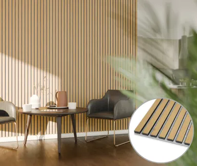 HORI Dekor Akustikpaneel Nature oiled Oak auf Filz Sesam 0