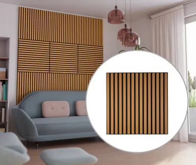 HORI WALL Akustik Dekor Wandpaneele Teak quadratisch 0