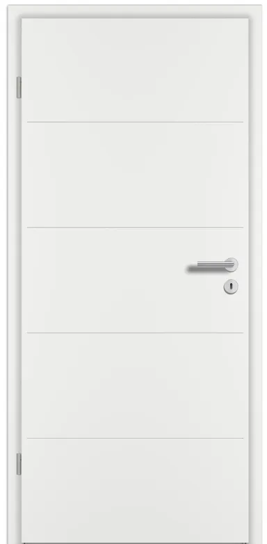 Prüm Zimmertür Royal RY-451 Weißlack RAL 9016 Röhrenspanplatten kleine Rundkante 0