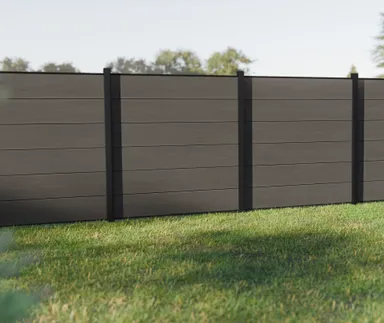 NewTechWood WPC Sichtschutzzaun Stecksystem Castello XXL 0