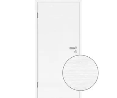 HORI Schallschutztür Wohnungseingangstür CPL Eiche weiß strukturiert quer SK1 Vollspan Designkante 0
