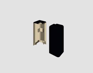 EGGER Außenecke Cubical Universal schwarz 6 cm 0