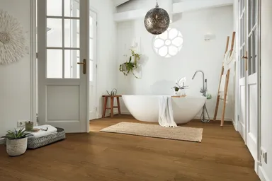 MEISTER Lindura Holzboden HD 400 Eiche natur terrabraun 8909 gebürstet Landhausdiele 1