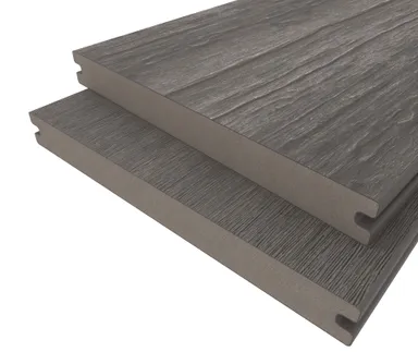 HORI Terrassendiele WPC Massiv Wood Feeling Co-Extrudiert XL 22,5x210mm grau 0
