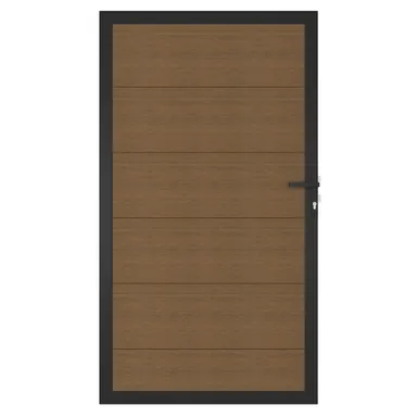 NewTechWood WPC Sichtschutzzaun Stecksystem Zauntor Castello XXL 0