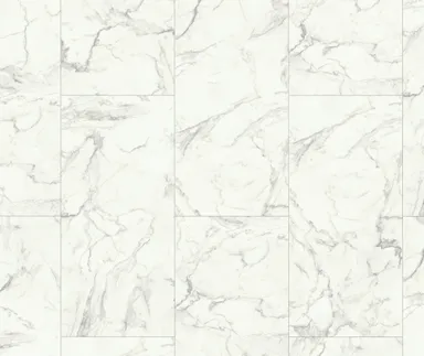 PARADOR PVC freier Klick-Designboden Modular One MarmorEos weiß Steinstruktur Fliese 1