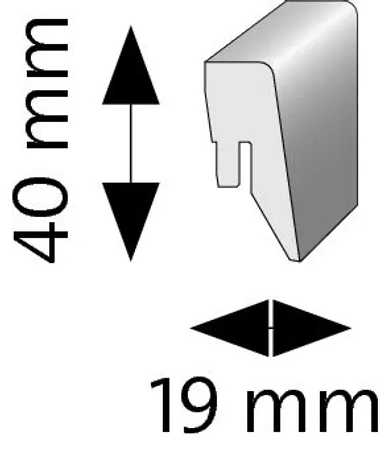 ter Hürne Sockelleiste Dekor OF 2229 Kristallweiß 0