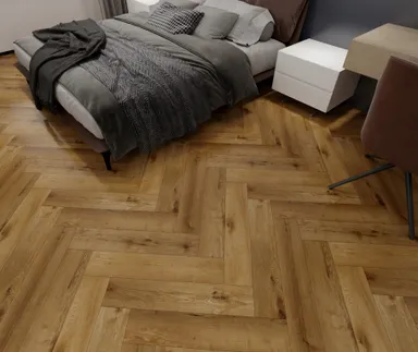 HORI Klick-Hartvinylboden Fischgrät Eiche Versailles synchron Holzstruktur 1