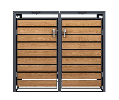 HORI Mülltonnenbox Cleanman 3 Wood 1