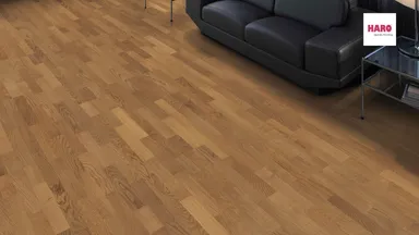 HARO Parkett 4000 Bernsteineiche strukturiert Naturale Schiffsboden 1