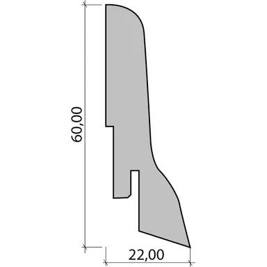 Kährs Sockelleiste Esche weiß mattlackiert 1