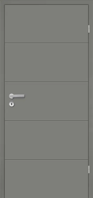 HORI Zimmertür Valencia Lavagrau RAL7037 lackiert Röhrenspan Designkante 0