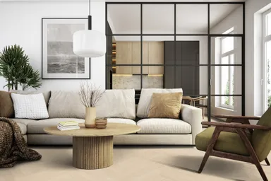 Gerflor Klick-Vinylboden Virtuo 55 Rigid Acoustic Blomma Cream Fischgrät 0