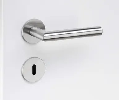 HORI Türgriff L-Form Barcelona Edelstahl matt Flachrosetten 0