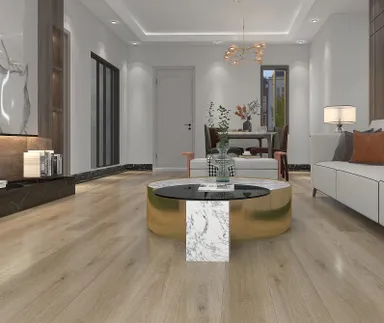 HORI Klick-Hartvinylboden Rigid SPC Eiche Thomas Jefferson sandbeige Landhausdiele Holzstruktur 0