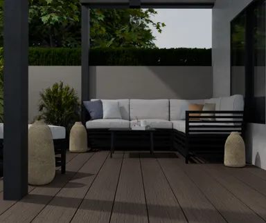 HORI Terrassendielen WPC Maui-Style XXL Massiv braun tiefe Holzstruktur + geriffelt 17 x 220 mm 0