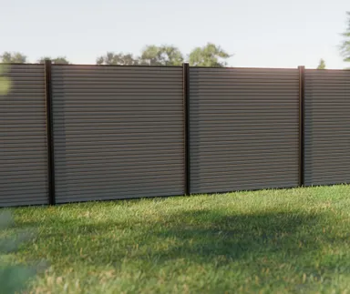 NewTechWood WPC Sichtschutzzaun Stecksystem Modena Rhombus 0