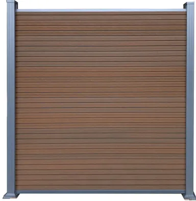 TETZNER & JENTZSCH WPC Steckzaun Set teak 0