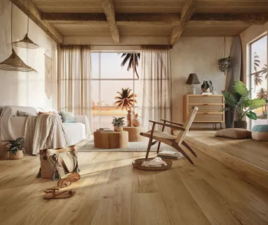 MEISTER Klebe-Vinylboden Dryback DD155 Sunset lounge 20081 Natural Wood-Struktur Kurzdiele 0
