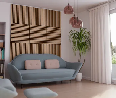 HORI WALL Akustik Dekor Wandpaneele Natural Oak quadratisch 2