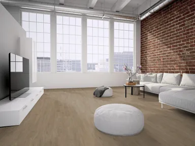 HORI Klebe-Vinylboden massiv Eiche Duisburg braun Holzstruktur Landhausdiele 0