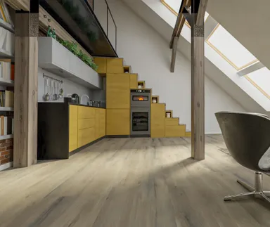 HORI Klick-Hartvinylboden Rigid SPC Eiche Blackrock Castle Landhausdiele synchron Holzstruktur 0