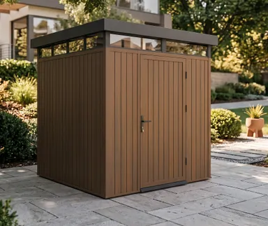 HORI Gartenhaus Helsingborg mit Flachdach 300 x 300 cm 0