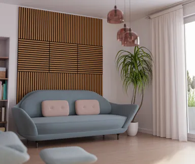 HORI WALL Akustik Dekor Wandpaneele Natural Oak geölt quadratisch 2