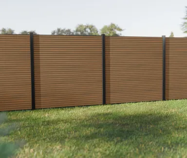 HORI WPC Sichtschutzzaun Stecksystem Odense Rhombus 0