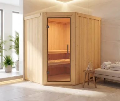 Karibu System-Sauna Komplettset Magne Eckeinstieg 68 mm 0