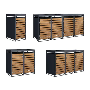 HORI Mülltonnenbox Cleanman 1 Wood 0