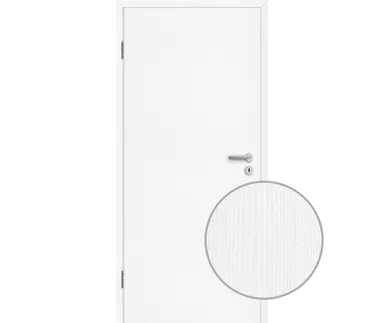 HORI Schallschutztür Wohnungseingangstür CPL Eiche weiß strukturiert längs SK1 Vollspan Designkante 0