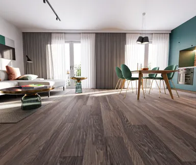 HORI Klick-Hartvinylboden massiv Eiche rauchgrau Landhausdiele 0