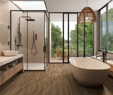 tilo Klick-Vinylboden NOVO SPA Eiche Finca Holzoptik softsynchron Landhausdiele TwistPLUS lackiert 0