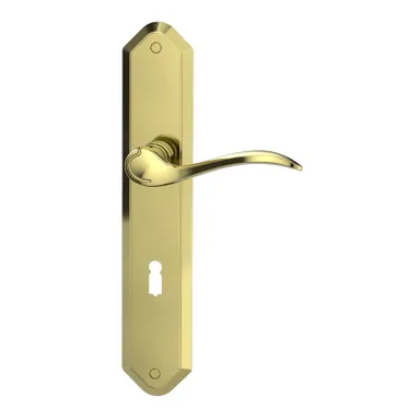 GRIFFWERK Türgriff Langschild Amadeus Messing-Optik 0