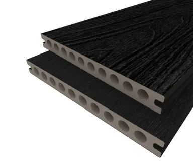 HORI Terrassendiele WPC Hohlkammer Wood Feeling Co-Extrudiert 22,5x210mm anthrazit-schwarz 0