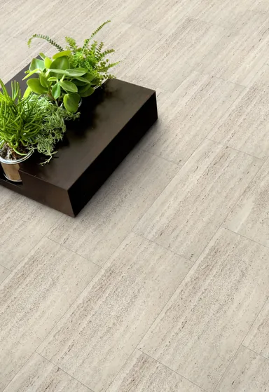 Gerflor Klebe-Vinylboden Senso Natural 0201 Travertin Fliese selbstklebend 0