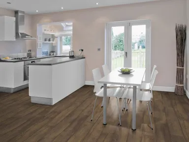 DOMIZIL PVC freier Klick-Designboden Aqua Eiche shabby schlammbraun Landhausdiele 7