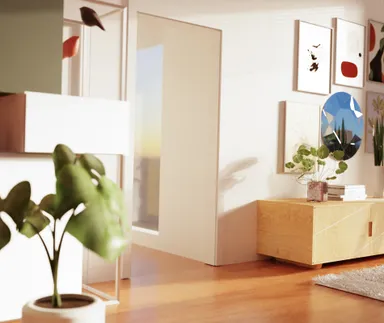 HORI Durchgangszarge CPL Weiß RAL9016 Designkante 3