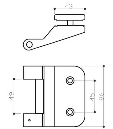 HORI Beschlagsset Classic Edelstahl inkl. 3-tlg. Band, Rahmenteil und Türgriff 3