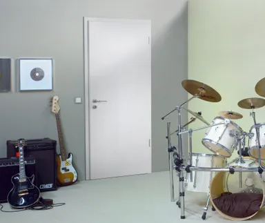 HORI Schallschutztür Wohnungseingangstür CPL Weiß SK1 Vollspan Designkante 0