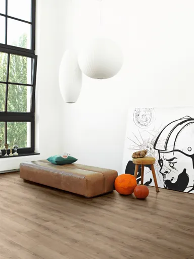 PARADOR PVC freier Klick-Designboden Modular One Hydron Eiche Pure perlgrau Holzstruktur Landhausdiele 3