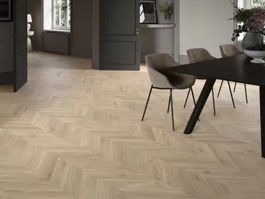 PARADOR Laminat Trendtime 8 Eiche Loire beige Seidenmatte Struktur Chevron 5