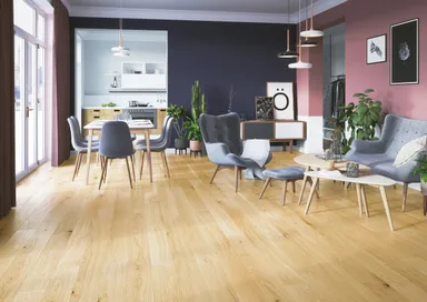 HORI Parkett 300 Eiche Family Landhausdiele Rohholz Optik gebürstet natur geölt 2