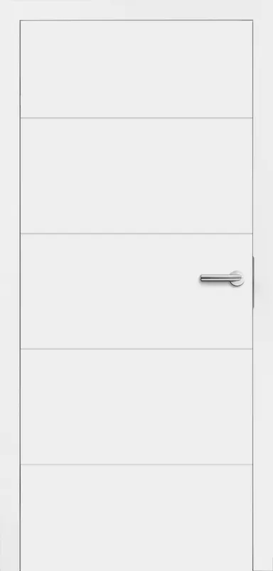 HORI Zimmertür Komplettset Valencia Signalweiß RAL9003 stumpf ohne Schlüssellochbohrung 0