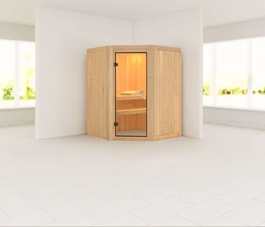 Karibu System-Sauna Asmada Eckeinstieg 68 mm 0