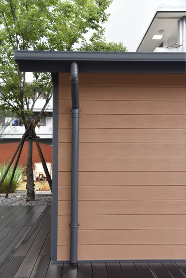 HORI Gartenhaus WPC Modern Line Aluminium Regenrinne  0