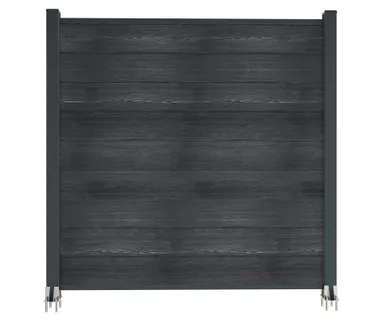 HORI Wood-Design WPC Sichtschutzzaun Stecksystem Zaun Komplettset 0