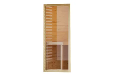 Karibu Saunafenster 82 x 191 cm klarglas / natur für 38 mm Wandstärke 0